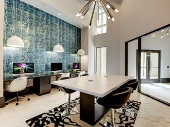 Business center with imac lounge